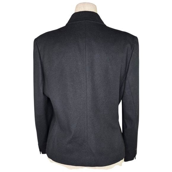 Vintage Pendleton Wool Blazer Black 100% Virgin Wool USA Made Size 12 - Picture 3 of 8